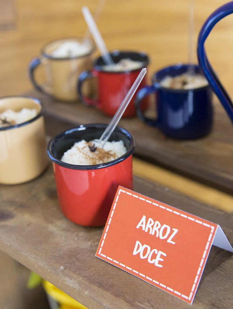 arroz doce comidinhas de festa junina bebê e taç