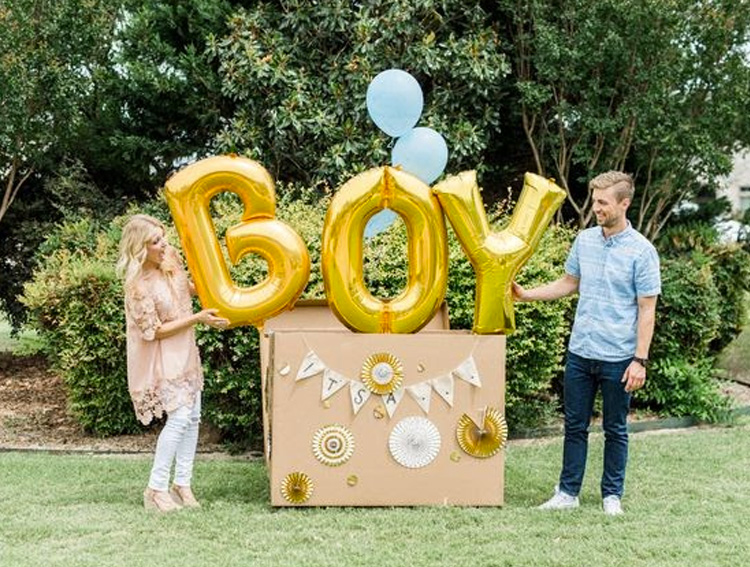 decoração com balões chá revelação bebê e tal