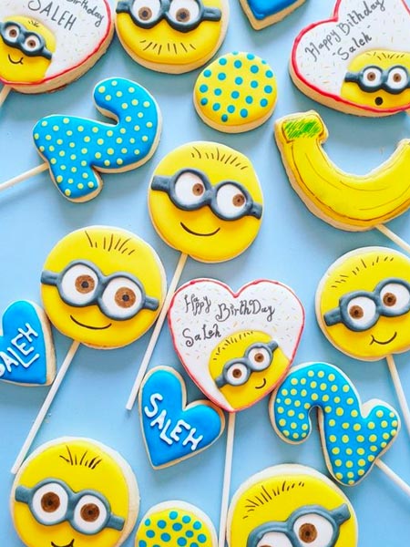 Biscoitos decorados Festa Minions - Bebê e tal