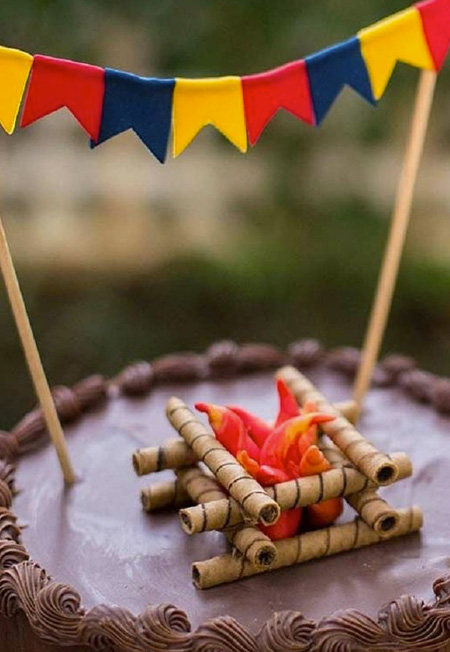 bolo de chocolate inspirações para a festa junina bebê e tal