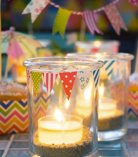 decoração com velas inspirações para a festa junina bebê e tal