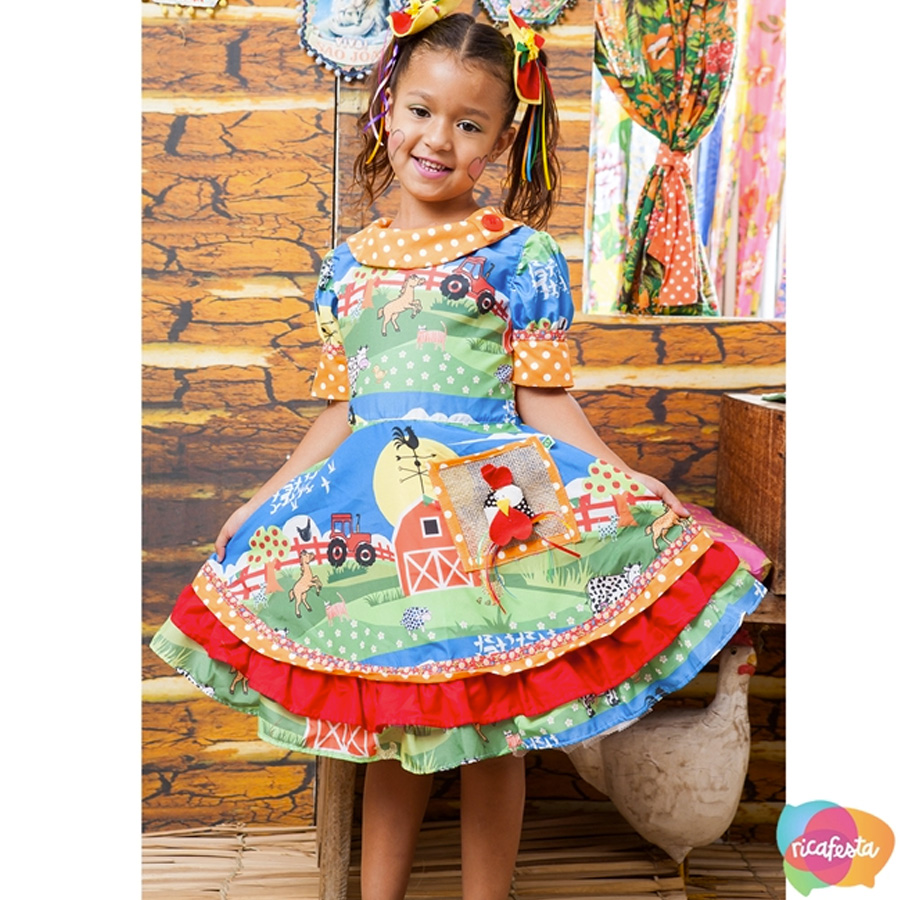 vestido fazendinha bebê e tal