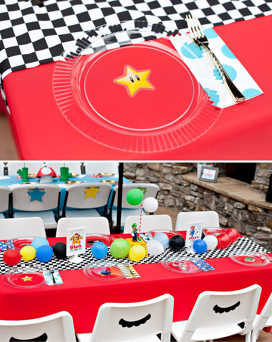 mesa das crianças festa super mario bros bebê e tal