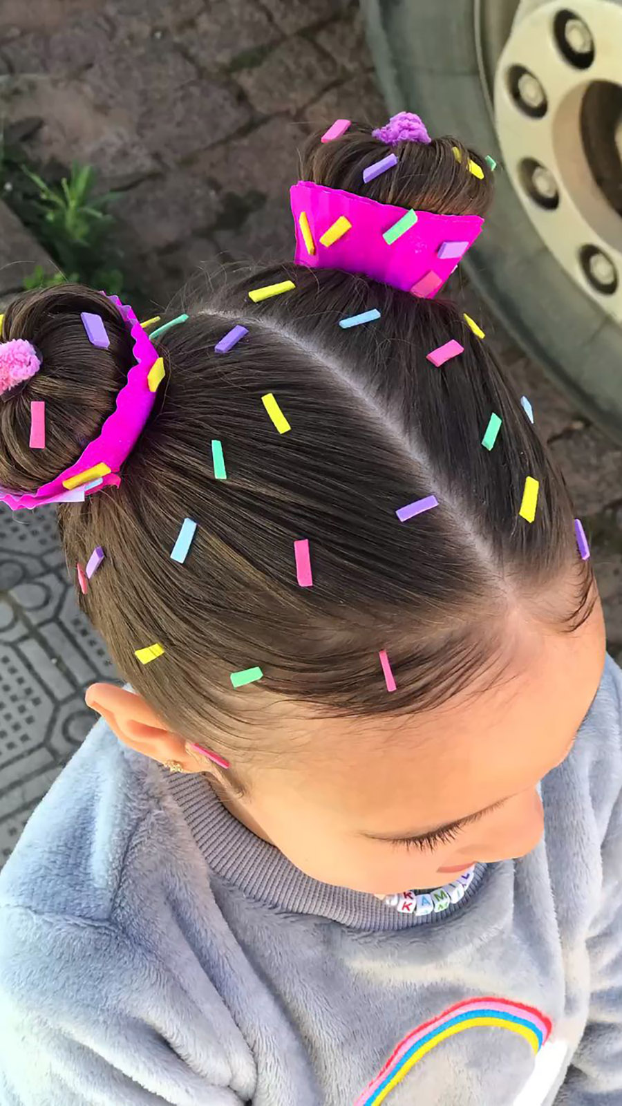 space buns cupcake penteados divertidos bebe e tal